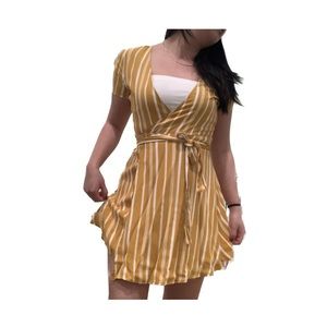 Forever 21 Mustard Yellow Wrap Dress